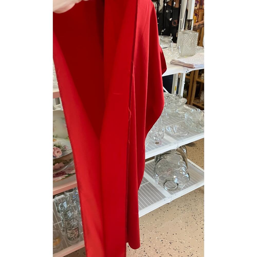 Ashro Free Size Red V-Neck Satin Tunic NOC2603 - Picture 6 of 6